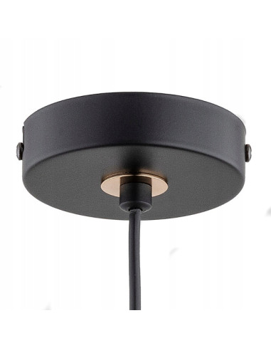 Lampa wisząca KORDA GOLD z czarnym stelażem – nowoczesne oświetlenie do biura, jadalni i salonu