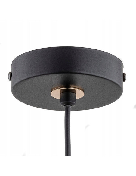 Lampa wisząca KORDA GOLD z czarnym stelażem – nowoczesne oświetlenie do biura, jadalni i salonu