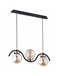 Lampa wisząca KORDA w czerni z perłowo-złotymi akcentami – elegancka i nowoczesna, idealna do każdego wnętrza.