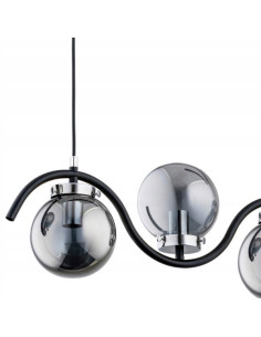 Nowoczesny Żyrandol Korda Chrom z Kropelkami Rtęci - Elegancka Lampa Wisząca do Wnętrz w Stylu Industrialnym 2