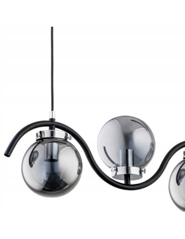 Nowoczesny Żyrandol Korda Chrom z Kropelkami Rtęci - Elegancka Lampa Wisząca do Wnętrz w Stylu Industrialnym