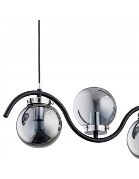 Nowoczesny Żyrandol Korda Chrom z Kropelkami Rtęci - Elegancka Lampa Wisząca do Wnętrz w Stylu Industrialnym