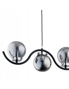 Żyrandol KORDA CHROM - Elegancka lampa wisząca z 5 kloszami w minimalistycznym stylu do biura, salonu i kuchni. 2