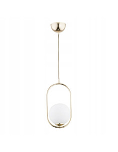 Lampa sufitowa NOVAL z podłużnym kloszem i złotą oprawą - elegancki dodatek do nowoczesnych wnętrz