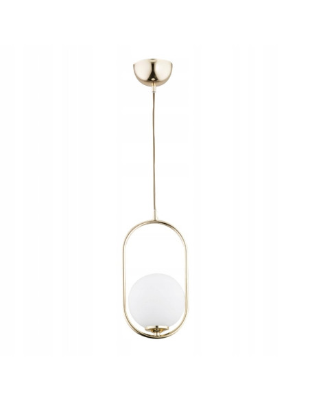 Lampa sufitowa NOVAL z podłużnym kloszem i złotą oprawą - elegancki dodatek do nowoczesnych wnętrz