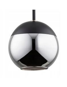 Lampa sufitowa VOLDA z lustrem, czarna, nowoczesna, idealna do biura, jadalni, salonu i sypialni. 2