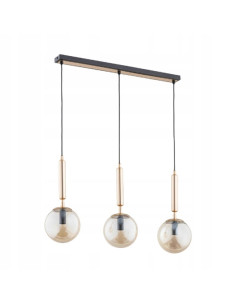 Lampa wisząca VOLDA PICOLO w czerni i złocie - eleganckie oświetlenie do biura, kuchni i salonu