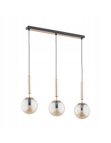 Lampa wisząca VOLDA PICOLO w czerni i złocie - eleganckie oświetlenie do biura, kuchni i salonu