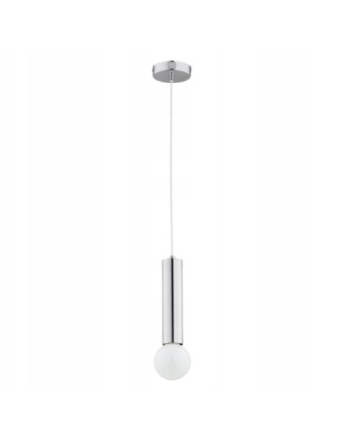 Lampa wisząca JAZZ w srebrnym, minimalistycznym stylu - elegancki akcent do nowoczesnych wnętrz kuchennych i jadalnych.