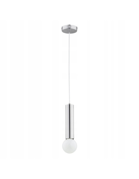 Lampa wisząca JAZZ w srebrnym, minimalistycznym stylu - elegancki akcent do nowoczesnych wnętrz kuchennych i jadalnych.