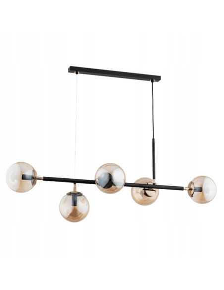 Lampa sufitowa DANSA z miodowymi kulami - nowoczesny styl do jadalni, salonu i sypialni, elegancka i funkcjonalna.