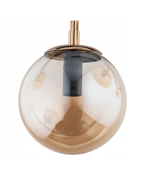 Lampa sufitowa DANSA z miodowymi kulami - nowoczesny styl do jadalni, salonu i sypialni, elegancka i funkcjonalna.