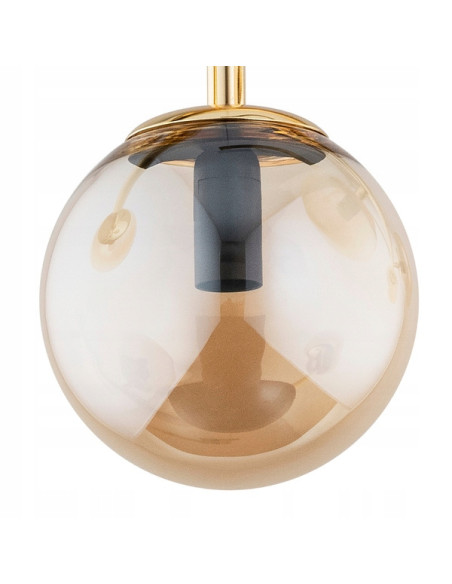 Lampa wisząca DANSA Gold - Elegancka gałąź z okrągłymi kloszami, nowoczesne oświetlenie do biura i salonu.