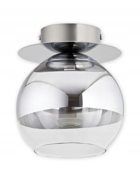 Plafon sufitowy LEMIR COLOURS - Nowoczesny, elegancki design w kolorze srebrnym i szarym do korytarza i schodów