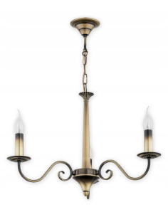 Luksusowy żyrandol ASTI z gradientowym kandelabrem, czarno-złoty, 3-punktowe oświetlenie do pałacowych wnętrz