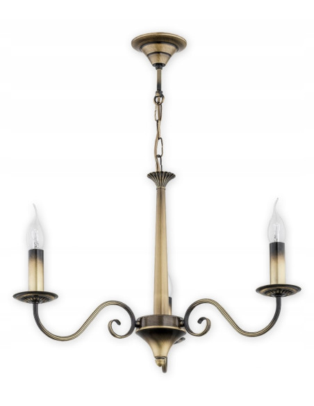 Luksusowy żyrandol ASTI z gradientowym kandelabrem, czarno-złoty, 3-punktowe oświetlenie do pałacowych wnętrz