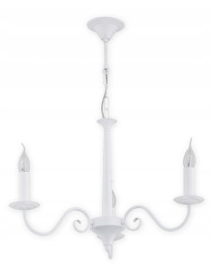 Elegancki żyrandol wiszący ASTI w śnieżno-białej oprawie - idealne oświetlenie do salonu i jadalni