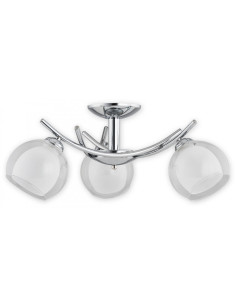 Lampa sufitowa Altea - nowoczesne oświetlenie z okrągłymi kloszami na srebrnych poprzeczkach do eleganckich wnętrz