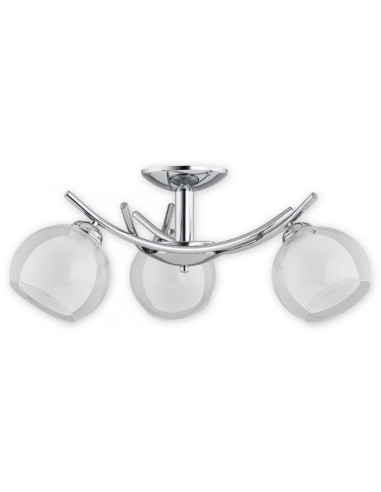 Lampa sufitowa Altea - nowoczesne oświetlenie z okrągłymi kloszami na srebrnych poprzeczkach do eleganckich wnętrz