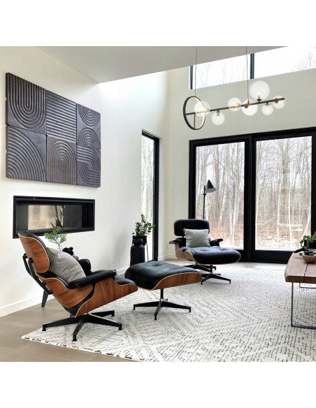 Lampa wisząca LED ORION LONG z bańkowymi kloszami w czarnym metalu – nowoczesny design do jadalni i eleganckich wnętrz.