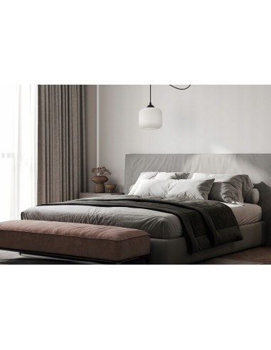 Lampa sufitowa RIFFLE w stylu skandynawskim, cylinder, regulowana wysokość, elegancka biała i czarna dekoracja wnętrz