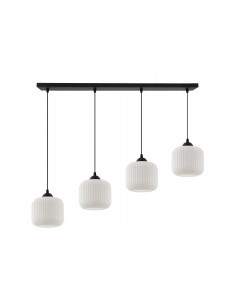 Lampa sufitowa RIFFLE - nowoczesne szklane klosze na eleganckiej podsufitce, idealna do każdego wnętrza. 2