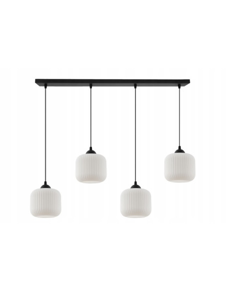 Lampa sufitowa RIFFLE - nowoczesne szklane klosze na eleganckiej podsufitce, idealna do każdego wnętrza.