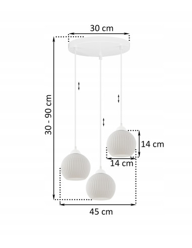 Lampa sufitowa RIFFLE z asymetrycznymi kulami, nowoczesne oświetlenie do minimalistycznych wnętrz.