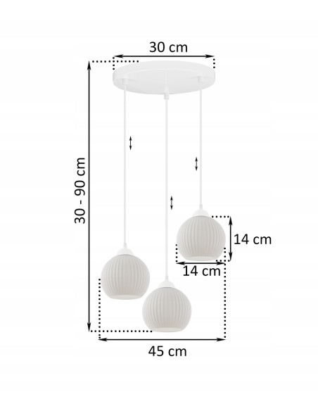 Lampa sufitowa RIFFLE z asymetrycznymi kulami, nowoczesne oświetlenie do minimalistycznych wnętrz.