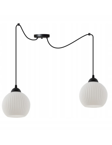 Lampa wisząca RIFFLE – nowoczesne oświetlenie w skandynawskim stylu z regulacją długości do salonu i jadalni