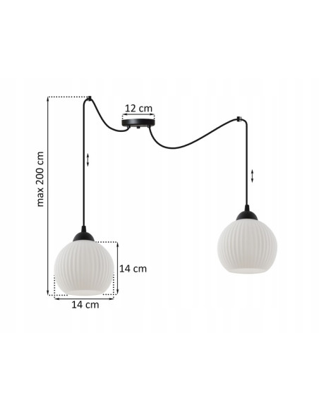 Lampa wisząca RIFFLE – nowoczesne oświetlenie w skandynawskim stylu z regulacją długości do salonu i jadalni