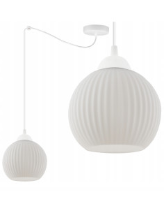 Lampa sufitowa RIFFLE, skandynawski design z regulowaną wysokością, idealna do jadalni i salonu 2