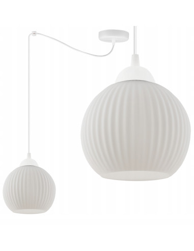 Lampa sufitowa RIFFLE, skandynawski design z regulowaną wysokością, idealna do jadalni i salonu