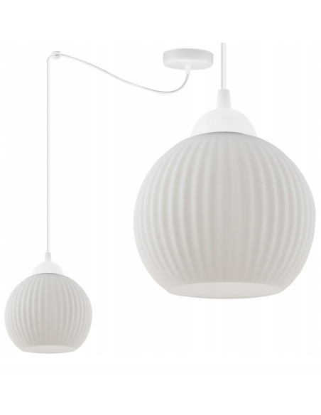 Lampa sufitowa RIFFLE, skandynawski design z regulowaną wysokością, idealna do jadalni i salonu