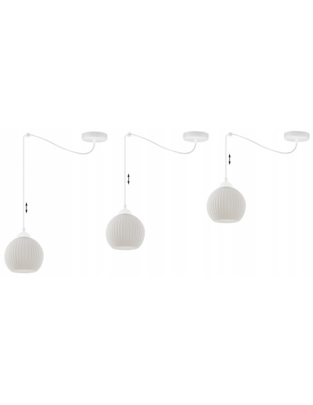 Lampa sufitowa RIFFLE, skandynawski design z regulowaną wysokością, idealna do jadalni i salonu