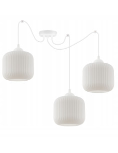 Lampa sufitowa RIFFLE z 3 kloszami w kolorze białym – eleganckie oświetlenie do nowoczesnych wnętrz. 2