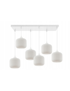 Lampa sufitowa RIFFLE z ryflowanymi kloszami – nowoczesne oświetlenie do skandynawskich wnętrz