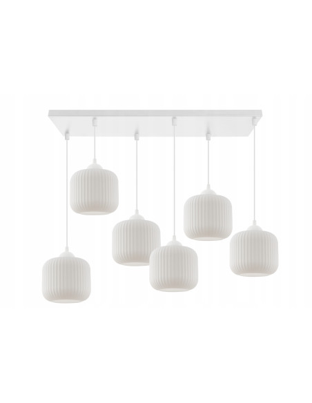 Lampa sufitowa RIFFLE z ryflowanymi kloszami – nowoczesne oświetlenie do skandynawskich wnętrz