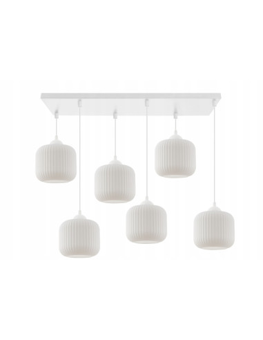 Lampa sufitowa RIFFLE z ryflowanymi kloszami – nowoczesne oświetlenie do skandynawskich wnętrz