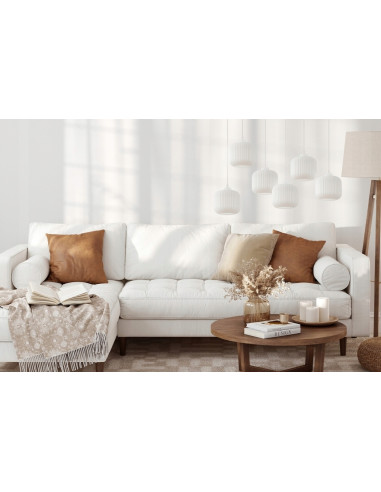 Lampa sufitowa RIFFLE z ryflowanymi kloszami – nowoczesne oświetlenie do skandynawskich wnętrz