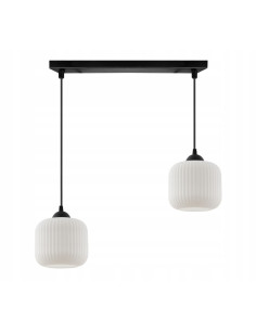 Nowoczesna lampa sufitowa RIFFLE z regulowaną długością i białymi kloszami do jadalni i salonu 2