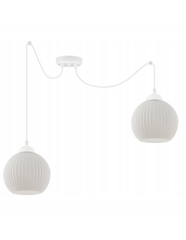 Lampa sufitowa RIFFLE w stylu skandynawskim z szklanymi kloszami - eleganckie oświetlenie do wnętrz