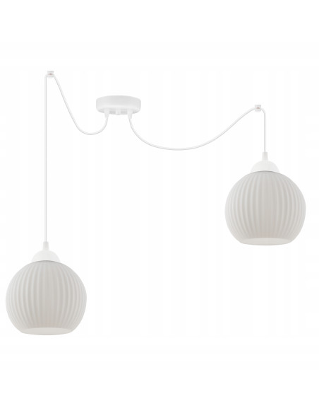 Lampa sufitowa RIFFLE w stylu skandynawskim z szklanymi kloszami - eleganckie oświetlenie do wnętrz