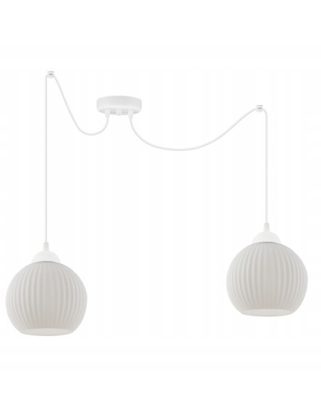 Lampa sufitowa RIFFLE w stylu skandynawskim z szklanymi kloszami - eleganckie oświetlenie do wnętrz