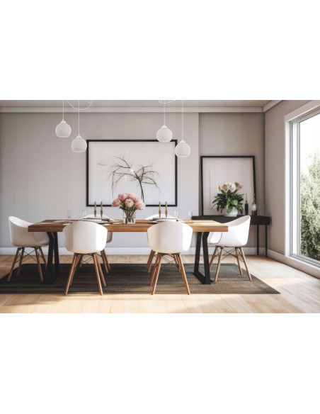 Lampa sufitowa RIFFLE w stylu skandynawskim z szklanymi kloszami - eleganckie oświetlenie do wnętrz