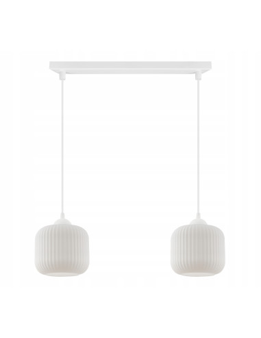 Lampa sufitowa RIFFLE w stylu skandynawskim z białymi szklanymi kloszami - elegancja i funkcjonalność w każdym wnętrzu