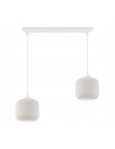 Lampa sufitowa RIFFLE w stylu skandynawskim z białymi szklanymi kloszami - elegancja i funkcjonalność w każdym wnętrzu