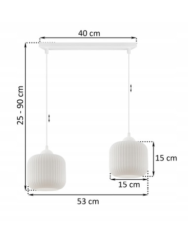 Lampa sufitowa RIFFLE w stylu skandynawskim z białymi szklanymi kloszami - elegancja i funkcjonalność w każdym wnętrzu