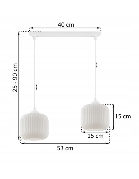 Lampa sufitowa RIFFLE w stylu skandynawskim z białymi szklanymi kloszami - elegancja i funkcjonalność w każdym wnętrzu