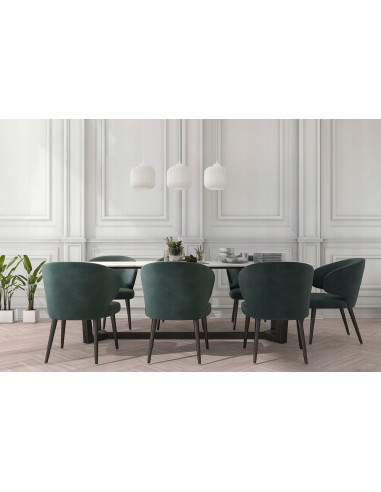 Lampa wisząca RIFFLE z trzema białymi kloszami - nowoczesne oświetlenie do biura i jadalni